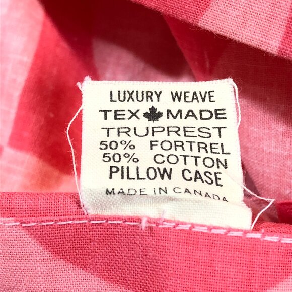 Vintage 70s Truprest CONCORD BLOCK Pink Pillowcase SINGLE: Mod Geometric Pattern - Picture 7 of 11